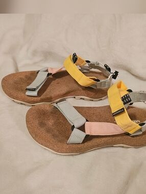 Merrell Multi-Color Strappy Cork Footbed Sandals